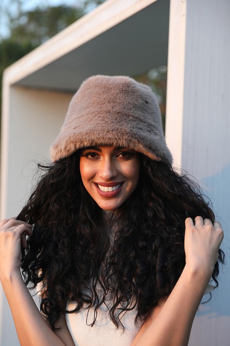 Designer fur Bucket Hat